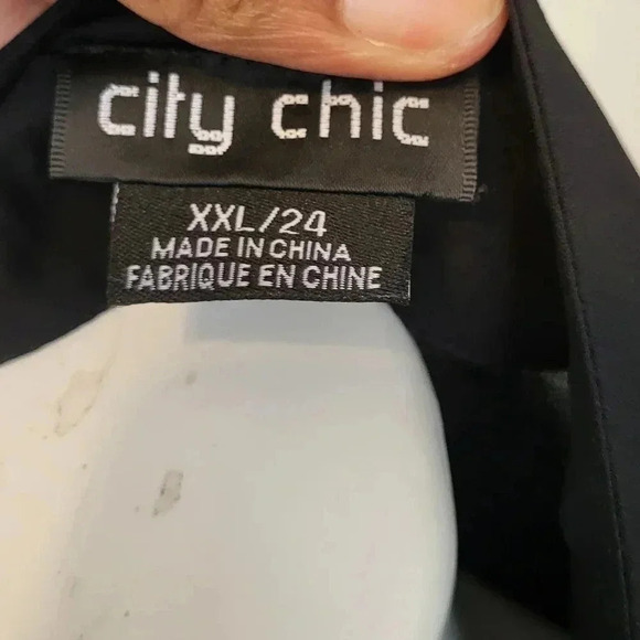 City Chic Black Sultry True Wrap Plus Size Contemporary Casual Dress(XXL/24) - Picture 8 of 10